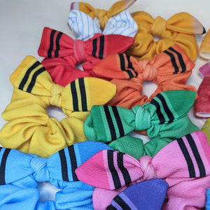 Back to School Bow Scrunchies