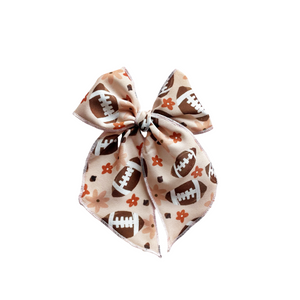 Floral Football Elle Bow