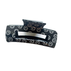 Black Smile Face Claw Clip