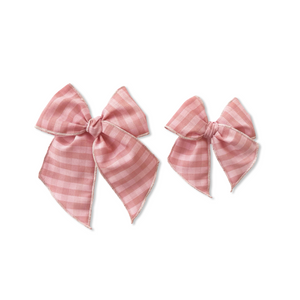 Vintage Pink Plaid Elle Bow