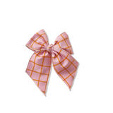 Pink & Orange Plaid Elle Bow